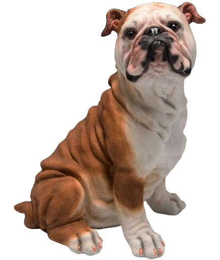 Sitting Bulldog Puppy Figurine