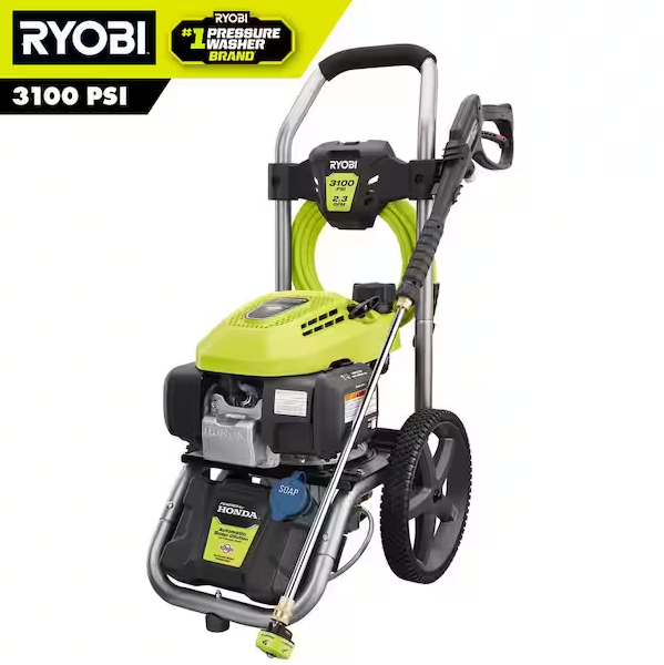 Ryobi 3100 PSI 2.3 GPM Gas Pressure Washer Honda Engine