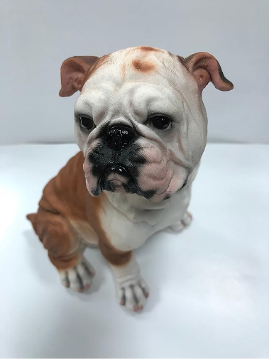 Sitting Bulldog Puppy Figurine