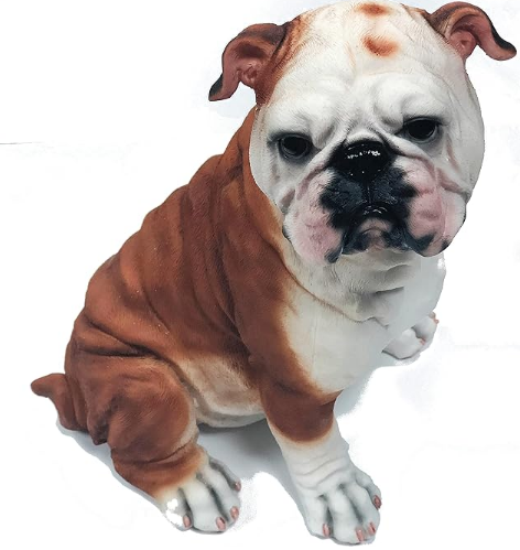 Sitting Bulldog Puppy Figurine