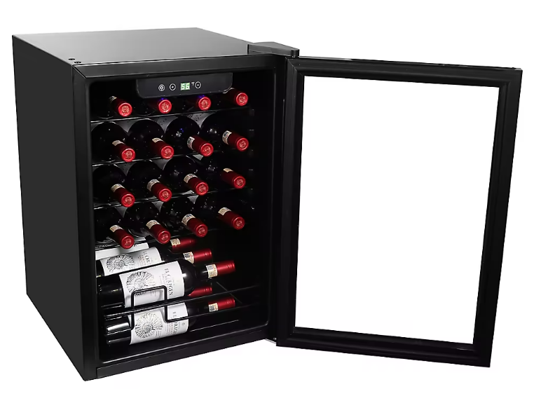 Hamilton Beach 22-Bottle Wine & Beverage Cooler - Platinum Finish