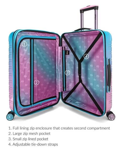 iFLY Fibertech Hardside Expandable Luggage Set, Ombre